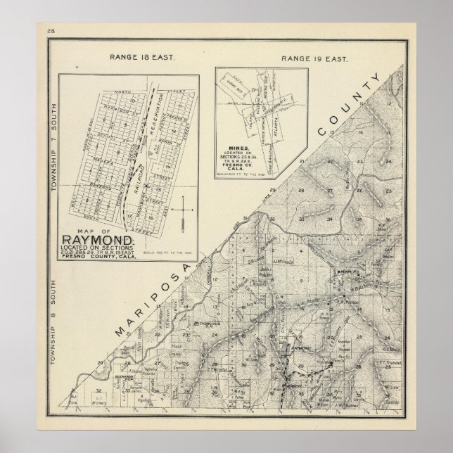 Póster Condado de Madera, California (Frente)
