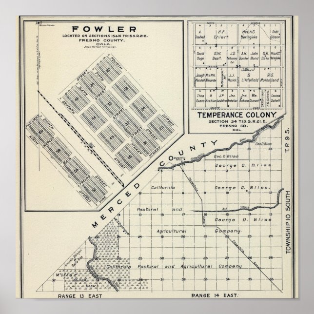 Póster Condado de Madera, California 3 (Frente)