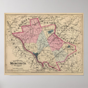 Póster Condado de Mercer, NJ