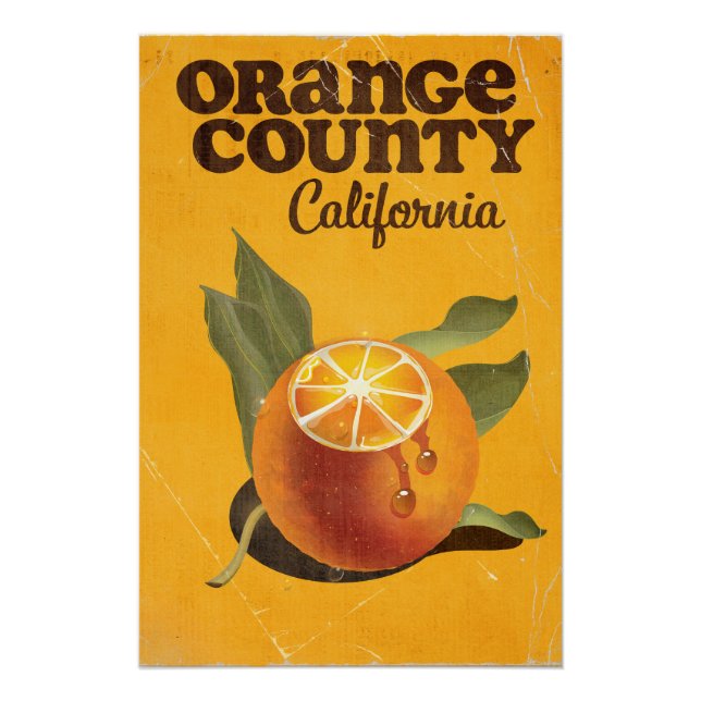 Póster Condado de naranja California (Anverso)