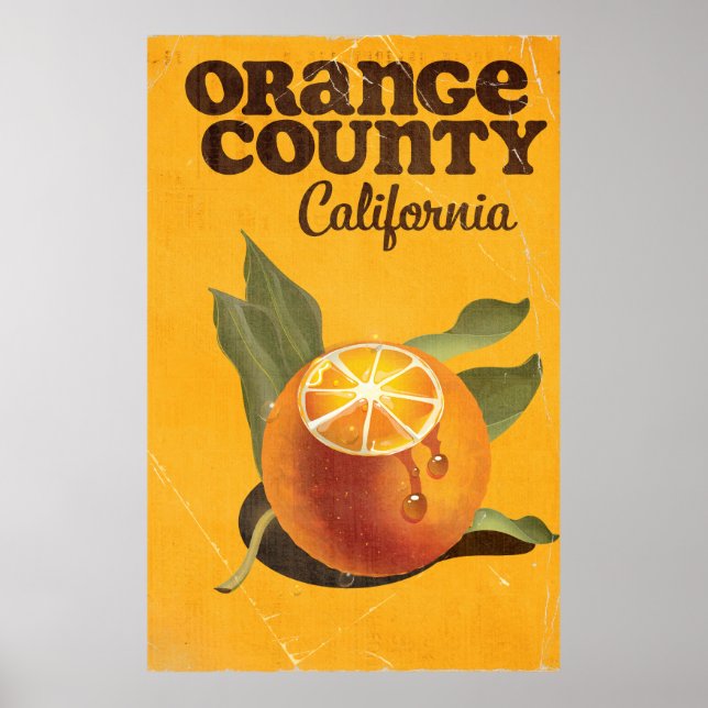 Póster Condado de naranja California (Frente)