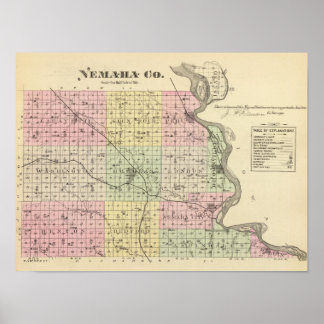 Póster Condado de Nemaha, Nebraska