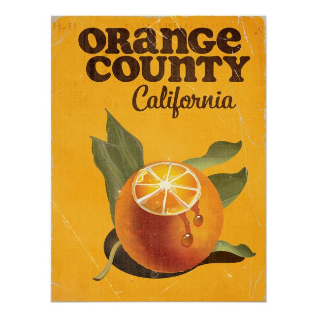 Póster Condado de Orange California (Anverso)