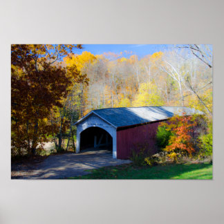 Póster Condado de Parke Bridge Cubierto Estrecho, Indiana