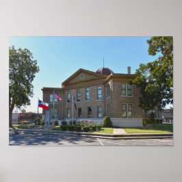 Póster Condado de Rains, Texas, Courthouse