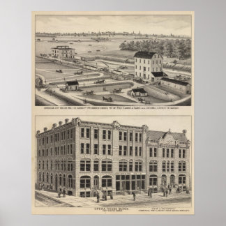 Póster Condado de Roller Mill de Arkansas City, Kansas