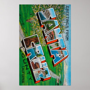 Póster Condado de Santa Cruz, California
