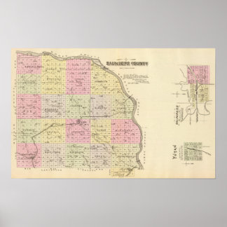 Póster Condado de Saunders, Nebraska