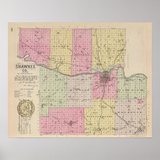 Póster Condado de Shawnee, Kansas (Frente)