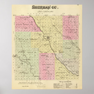 Póster Condado de Sherman, Nebraska
