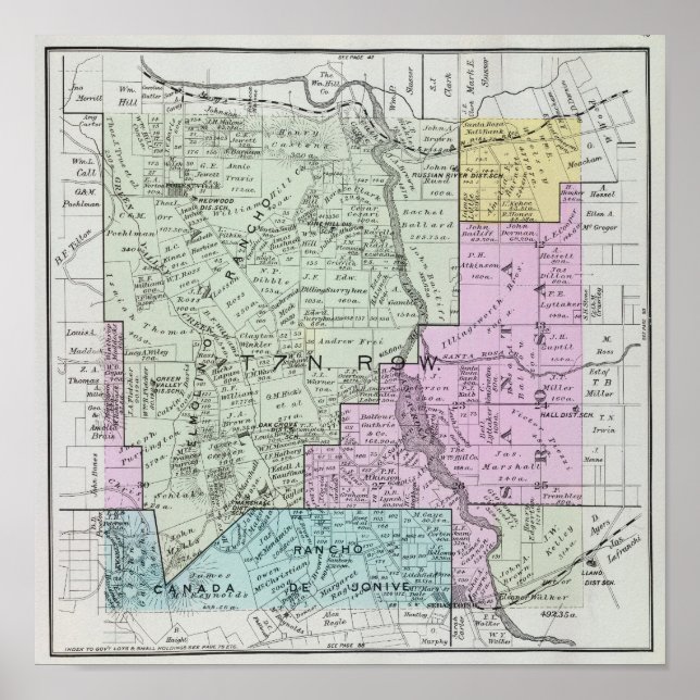 Póster Condado de Sonoma, California (Frente)