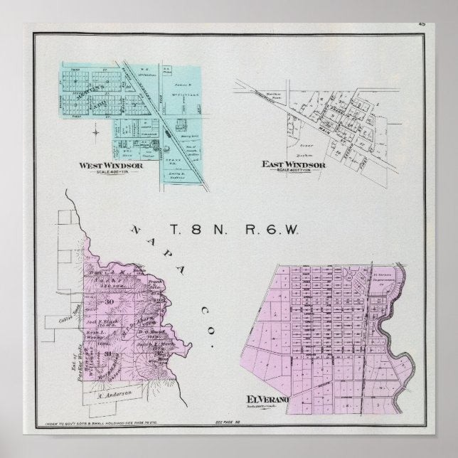 Póster Condado de Sonoma, California 2 (Frente)