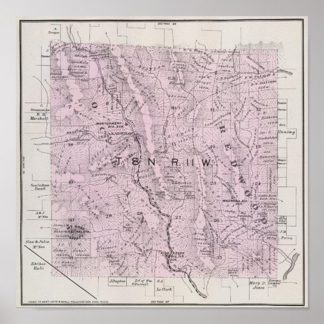 Póster Condado de Sonoma, California 4 (Frente)