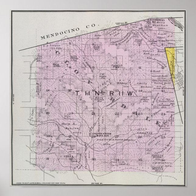 Póster Condado de Sonoma, California 7 (Frente)