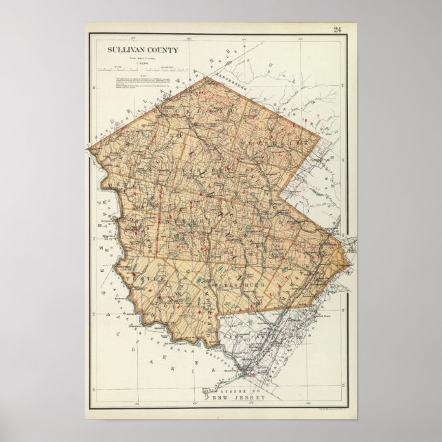 Póster Condado de Sullivan (Frente)