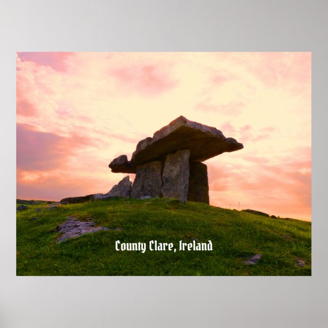Póster Condado de Sunset Clare Dolmen (Frente)