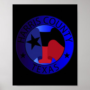Póster Condado de Texas Kamala Harris 2024 Anti Trum