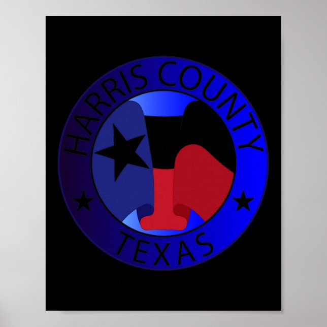 Póster Condado de Texas Kamala Harris 2024 Anti Trum (Frente)