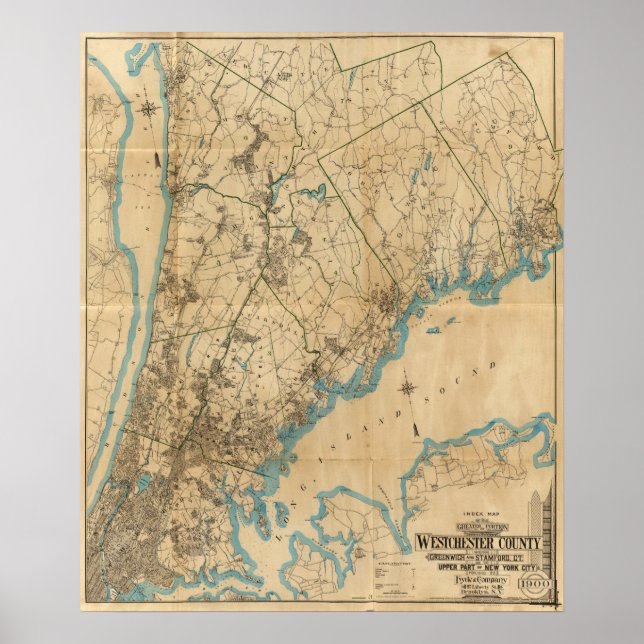 Póster Condado de Westchester, Nueva York (Frente)