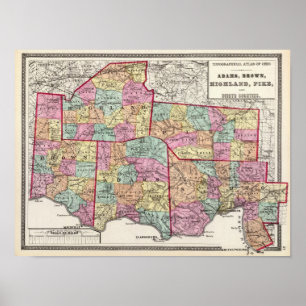 Póster Condados 2 de Ohio