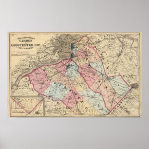Póster Condados de Camden, Gloucester, NJ
