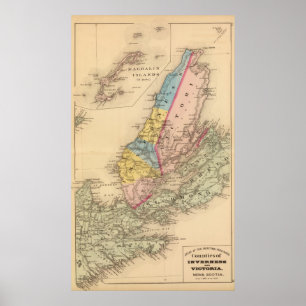 Póster Condados de Inverness, Victoria, NS