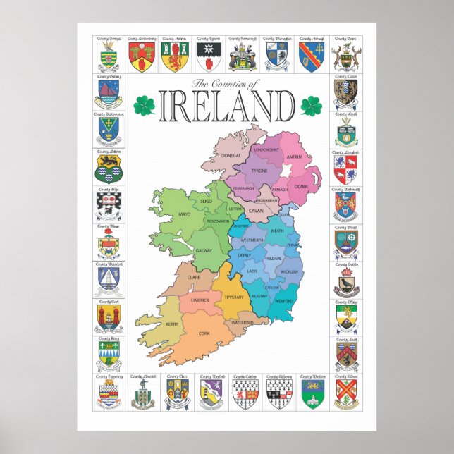 Póster Condados de Irlanda Poster (Frente)