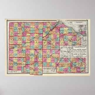 Póster Condados de Ohio