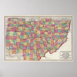 Póster Condados de Ohio