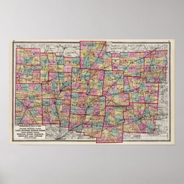 Póster Condados de Ohio 2 (Frente)