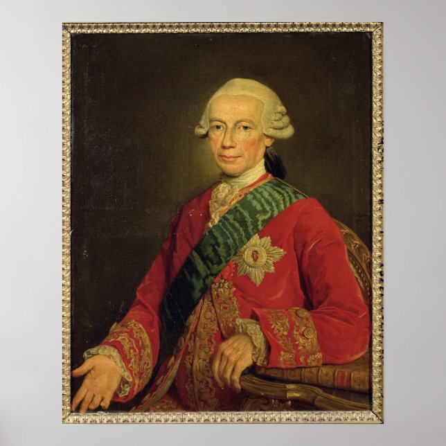 Póster Conde Claude-Louis-Robert de Saint-Germain 1777 (Frente)