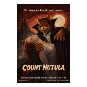 Póster Conde Nutula Parodia Retro de Película