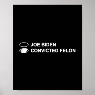 Póster Condenan a Donald Trump por elección contra Joe Bi