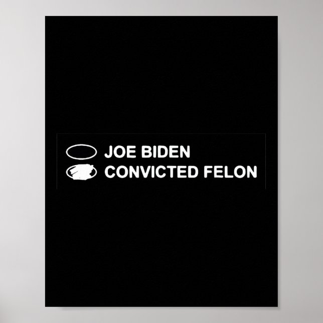 Póster Condenan a Donald Trump por elección contra Joe Bi (Frente)