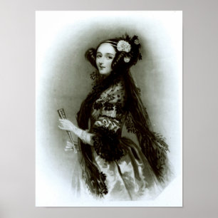 Póster Condesa del Ada Byron de Augusta de Lovelace