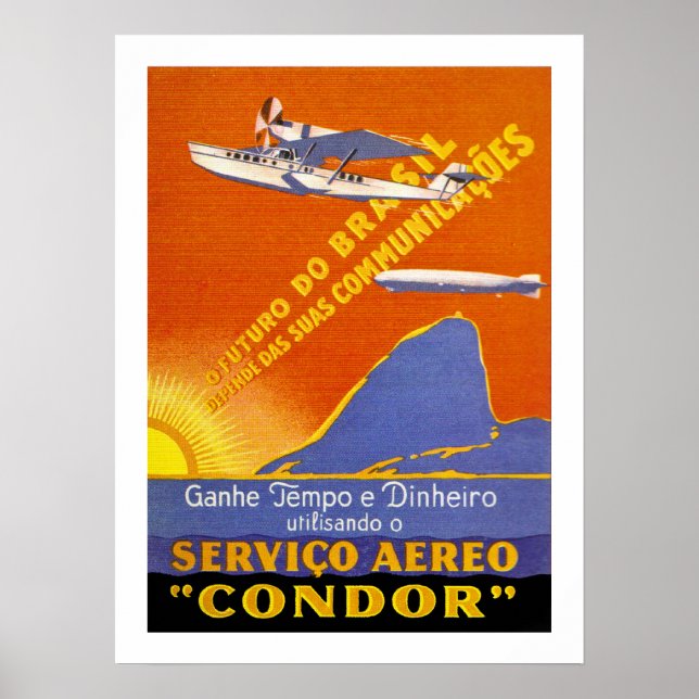 Póster Condor ~ Servicio Aéreo de Brasil (Frente)