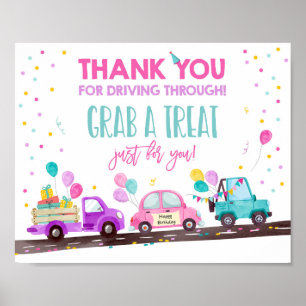 Póster Conducción por Chica de la fiesta de cumpleaños to