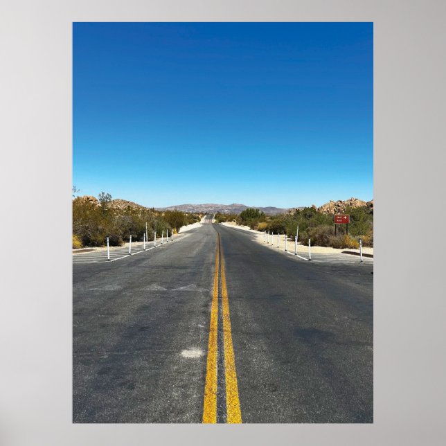 Póster "Conduciendo a través del árbol Joshua". (Frente)