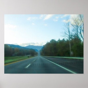 Póster Conduciendo por el oeste de Carolina del Norte