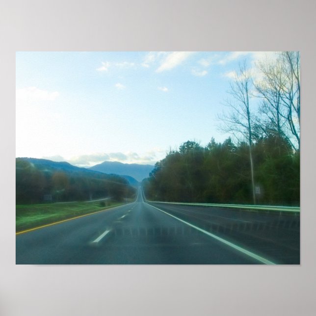 Póster Conduciendo por el oeste de Carolina del Norte (Frente)