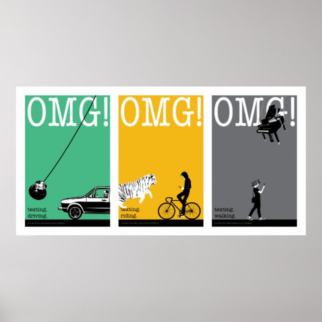 Póster conducir, andar caminando. 4 (Frente)