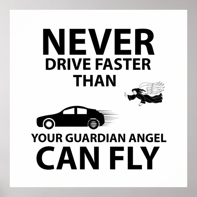 Póster Conducir con cuidado (Frente)