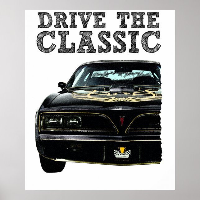 Póster conducir el pontiac firebird clásico (Frente)