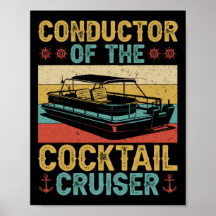 Póster Conductor Cola Crucero Barco Capitán Pontón Boa