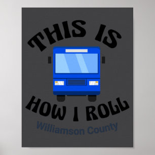 Póster Conductor de Autobús de Ciudad Divertido Así Rueda