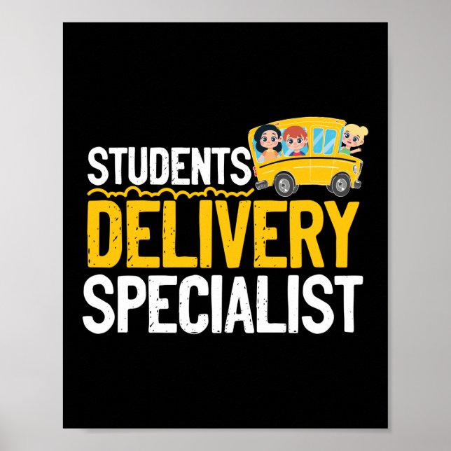 Póster Conductor de autobús escolar especializado en paro (Frente)