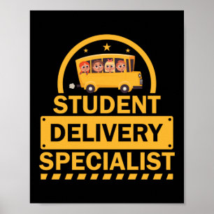Póster Conductor de autobús escolar especializado en part