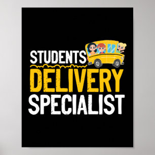 Póster Conductor de autobús escolar especializado en part