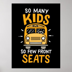Póster Conductor De Autobuses Tantos Niños