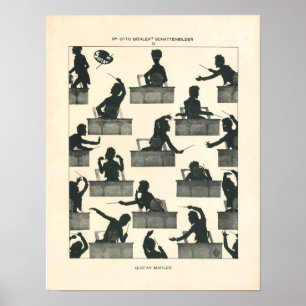 Póster Conductor de la música clásica - vintage Mahler